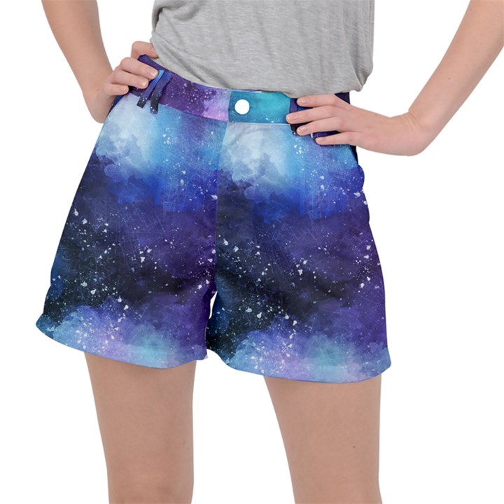 Blue paint Ripstop Shorts