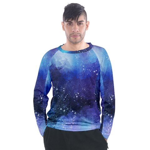 Blue Paint Men s Long Sleeve Raglan Tee by goljakoff