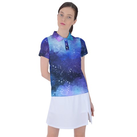 Blue Paint Women s Polo Tee by goljakoff