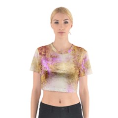 Golden Paint Cotton Crop Top by goljakoff