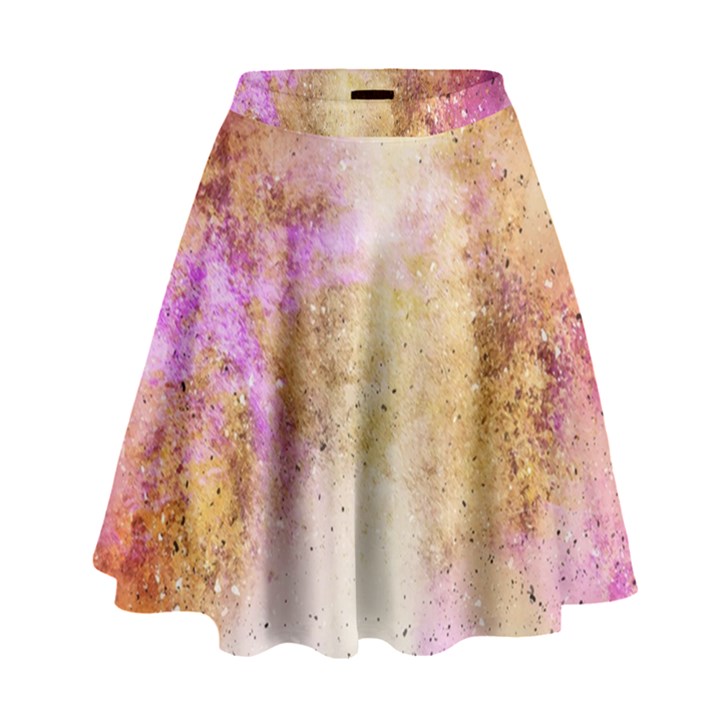 Golden paint High Waist Skirt