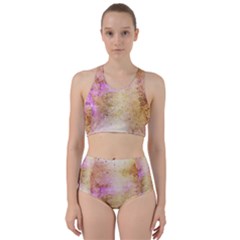 Golden Paint Racer Back Bikini Set by goljakoff