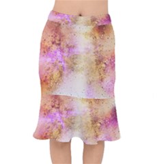 Golden Paint Short Mermaid Skirt by goljakoff