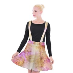 Golden Paint Suspender Skater Skirt by goljakoff