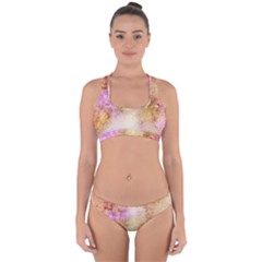 Golden Paint Cross Back Hipster Bikini Set by goljakoff