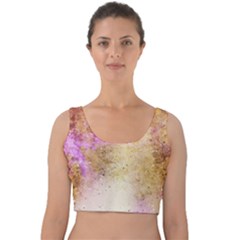 Golden Paint Velvet Crop Top by goljakoff