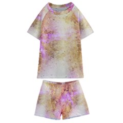 Golden Paint Kids  Swim Tee And Shorts Set by goljakoff