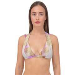 Golden Paint Double Strap Halter Bikini Top by goljakoff