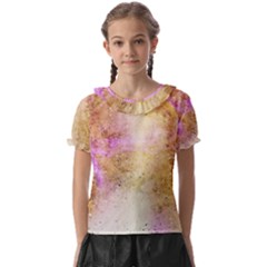 Golden Paint Kids  Frill Chiffon Blouse by goljakoff