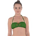 Lady Cartoon Love Her Tulips In Peace Halter Bandeau Bikini Top View1