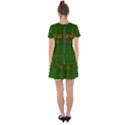 Lady Cartoon Love Her Tulips In Peace Drop Hem Mini Chiffon Dress View2