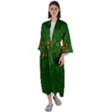 Lady Cartoon Love Her Tulips In Peace Maxi Satin Kimono View1