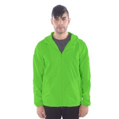 Bright Green Men s Hooded Windbreaker by FabChoice