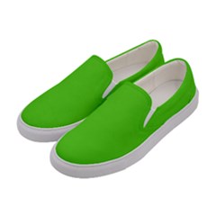 Bright Green Women s Canvas Slip Ons by FabChoice