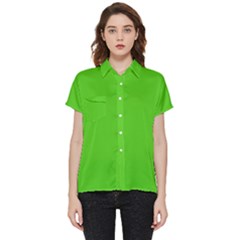 Bright Green Short Sleeve Pocket Shirt by FabChoice