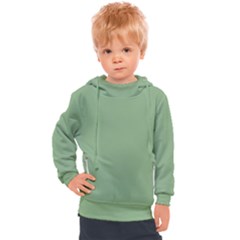 Dark Sea Green Kids  Hooded Pullover by FabChoice