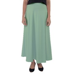 Dark Sea Green Flared Maxi Skirt by FabChoice