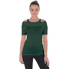 Eden Green Shoulder Cut Out Short Sleeve Top by FabChoice