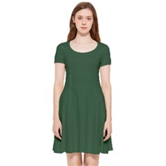 Eden Green Inside Out Cap Sleeve Dress by FabChoice