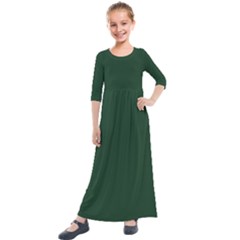 Eden Green Kids  Quarter Sleeve Maxi Dress by FabChoice