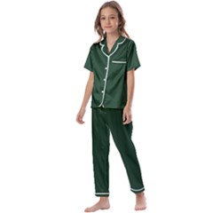 Eden Green Kids  Satin Short Sleeve Pajamas Set by FabChoice