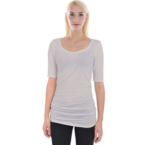 Abalone Grey Wide Neckline Tee by FabChoice