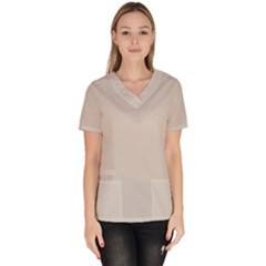 Abalone Grey Women s V-neck Scrub Top by FabChoice