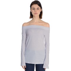 Abalone Grey Off Shoulder Long Sleeve Top by FabChoice