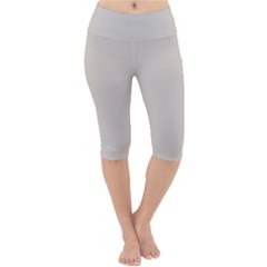 Abalone Grey Lightweight Velour Cropped Yoga Leggings by FabChoice