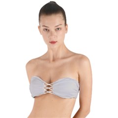 Abalone Grey Twist Bandeau Bikini Top by FabChoice