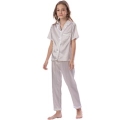 Abalone Grey Kids  Satin Short Sleeve Pajamas Set by FabChoice