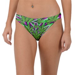 Purple, White, Green, Marijuana, Leaves, Cbdoilprincess  5de76707-e767-40d0-a70d-e7c36407f0a3 Band Bikini Bottom by CBDOilPrincess1