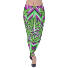 Purple, White, Green, Marijuana, Leaves, Cbdoilprincess  5de76707-e767-40d0-a70d-e7c36407f0a3 Velvet Leggings