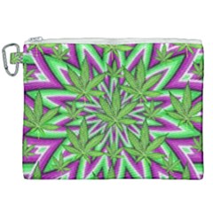 Purple, White, Green, Marijuana, Leaves, Cbdoilprincess  5de76707-e767-40d0-a70d-e7c36407f0a3 Canvas Cosmetic Bag (xxl) by CBDOilPrincess1