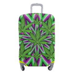 Purple, White, Green, Marijuana, Leaves, Cbdoilprincess  5de76707-e767-40d0-a70d-e7c36407f0a3 Luggage Cover (small) by CBDOilPrincess1