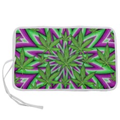 Purple, White, Green, Marijuana, Leaves, Cbdoilprincess  5de76707-e767-40d0-a70d-e7c36407f0a3 Pen Storage Case (s) by CBDOilPrincess1