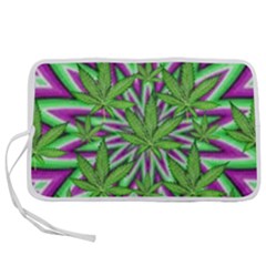 Purple, White, Green, Marijuana, Leaves, Cbdoilprincess  5de76707-e767-40d0-a70d-e7c36407f0a3 Pen Storage Case (m) by CBDOilPrincess1