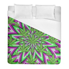 Purple, White, Green, Marijuana, Leaves, Cbdoilprincess  5de76707-e767-40d0-a70d-e7c36407f0a3 Duvet Cover (full/ Double Size) by CBDOilPrincess1