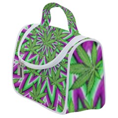 Purple, White, Green, Marijuana, Leaves, Cbdoilprincess  5de76707-e767-40d0-a70d-e7c36407f0a3 Satchel Handbag by CBDOilPrincess1