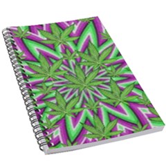 Purple, White, Green, Marijuana, Leaves, Cbdoilprincess  5de76707-e767-40d0-a70d-e7c36407f0a3 5 5  X 8 5  Notebook by CBDOilPrincess1