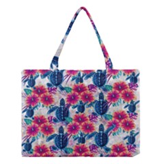 Tropical Flowers Turtles Cbdoilprincess 9a8efa63-1b6b-4226-a85c-858859e581d8 Medium Tote Bag by CBDOilPrincess1