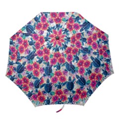 Tropical Flowers Turtles Cbdoilprincess 9a8efa63-1b6b-4226-a85c-858859e581d8 Folding Umbrellas by CBDOilPrincess1