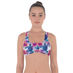 Tropical Flowers Turtles Cbdoilprincess 9a8efa63-1b6b-4226-a85c-858859e581d8 Got No Strings Sports Bra by CBDOilPrincess1