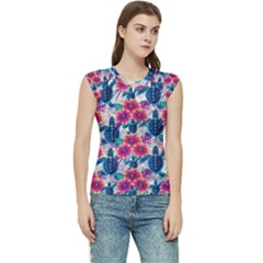 Tropical Flowers Turtles Cbdoilprincess 9a8efa63-1b6b-4226-a85c-858859e581d8 Women s Raglan Cap Sleeve Tee