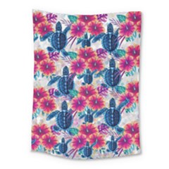 Tropical Flowers Turtles Cbdoilprincess 9a8efa63-1b6b-4226-a85c-858859e581d8 Medium Tapestry by CBDOilPrincess1