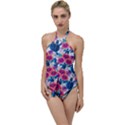 Tropical Flowers Turtles CBDOilPrincess 9a8efa63-1b6b-4226-a85c-858859e581d8 Go with the Flow One Piece Swimsuit View1