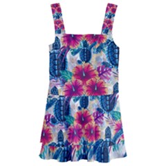 Tropical Flowers Turtles Cbdoilprincess 9a8efa63-1b6b-4226-a85c-858859e581d8 Kids  Layered Skirt Swimsuit