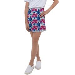 Tropical Flowers Turtles Cbdoilprincess 9a8efa63-1b6b-4226-a85c-858859e581d8 Kids  Tennis Skirt by CBDOilPrincess1