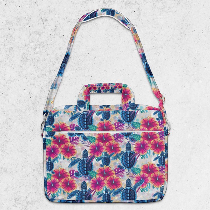 Tropical Flowers Turtles CBDOilPrincess 9a8efa63-1b6b-4226-a85c-858859e581d8 MacBook Pro Shoulder Laptop Bag 