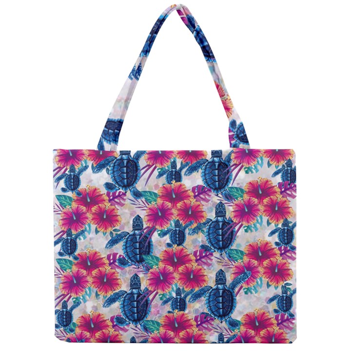 Tropical Flowers Turtles CBDOilPrincess 9a8efa63-1b6b-4226-a85c-858859e581d8 Mini Tote Bag